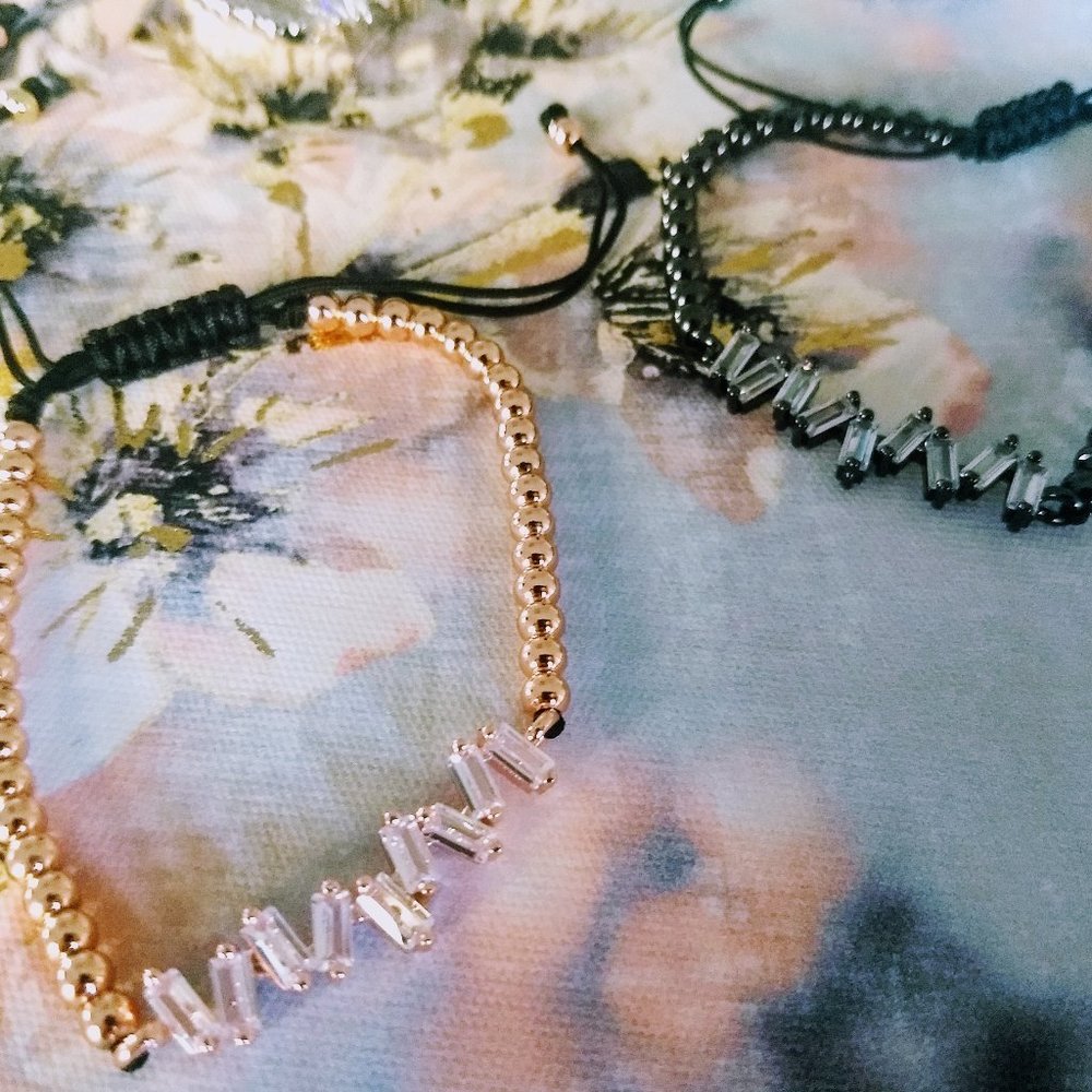 Festive adjustable brass bracelets
